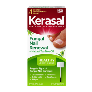 Kerasal® Nail Renewal™ plus Tea Tree Oil, Nail Repair Solution with Tea Tree Oil for Discolored and Damaged Nails, 0.33 fl oz