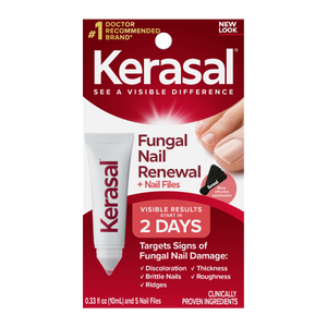 Kerasal Fungal Nail Renewal Combo Pack, 0.33 oz Advanced Formula + 5 Heavy Duty Nail Files