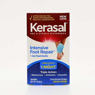 Kerasal Intensive Foot Repair Combo Pack: Ointment + Moisturizing Gel Socks